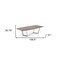 Homeroots 107" Walnut And Silver Rectangular Manufactured Wood And Iron Dining Table 486039 - alternate 4