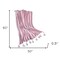 Homeroots 50" X 60" Pink and White Woven Cotton Striped Throw Blanket with Tassels 548930 - alternate 4
