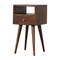 Homeroots 22" Brown Solid Wood Square One Drawer Nightstand 651486 - alternate 8