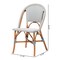 Bali & Pari Genica Classic French Two-Tone Navy and White Weaving and Natural Rattan Bistro Chair 251-13955-ZORO - alternate 8