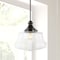 Jonathan Y Schoolhouse 14" 1-Light Bohemian Farmhouse Iron/Glass LED Pendant, Oil Rubbed Bronze/Clear JYL7585A - alternate 6