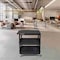 Luxor Utility Cart with Lipped Plastic Shelves, 400 lb Load Capacity, 3 Shelves, 24 in L, 32 in W TC211-B - alternate 8
