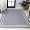 Jonathan Y Sloane Classic 2-Stripe Border Non-Slip Machine-Washable Gray/Cream 5 ft. x 8 ft. Area Rug WSH125A-5 - alternate 3