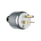 Pass & Seymour Armored Plug, 2 -Pole, 20 A, 250 V, NEMA: NEMA 6-20P, White PS620PACC20 - alternate 2