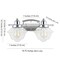 Jonathan Y Orleans 16.75" 2-Light Iron/Glass schoolhouse LED Vanity Light, Chrome JYL3531A - alternate 6