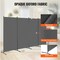 Vevor Room Divider 4 Panels Fabric Room Privacy Screen for Office Bedroom Grey PFFSTGSH08 - alternate 5