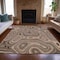 Homeroots 8' X 10' Beige And Charcoal Geometric Washable Indoor Outdoor Area Rug 631368 - alternate 6
