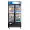 Koolmore 40 in. 33 Cu. Ft. Commercial Merchandiser Refrigerator with Swing Doors, LED Lighting in Black KM-MDR-2GD-33CSW - alternate 1