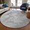 Homeroots 8' Silver Gray And Ivory Round Abstract Washable Indoor Outdoor Area Rug 582226 - alternate 5