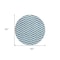 Homeroots 8' Teal Blue And Ivory Round Chevron Washable Indoor Outdoor Area Rug 595357 - alternate 7