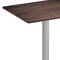 Flash Furniture 30" x 24" Outdoor Tabletop, Dark Brown, Seamless Surface Technology, 22x22 Silver Cast Iron X Base ST-REC2430-WBR-T2222S-GG - alternate 7