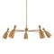 Troy Lighting Spade 5 Light Chandelier, Patina Brass, 49.25 In x 15 In F4050-PBR - alternate 1