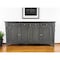 Homeroots 72in Dark Gray Solid Wood Four Drawer Sideboard with Four Doors 488489 - alternate 3