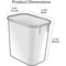 Acrimet Wastebasket, Deskside Bin, 3.25 Gallon/13 Quart/ 12 Liter (Plastic) (White Color), 4PK 576.5 - alternate 9