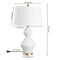 Jonathan Y Abbas 29" Geometric Ceramic/Metal LED Table Lamp, White/Gold Leaf JYL4013A - alternate 5