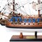 Homeroots 22" Blue and Brown Solid Wood Hand Painted 1700 Goto Predestination Medium Model Boat 401975 - alternate 3