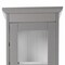 Homeroots Gray Cornice Molding Curio with Glass Door 401665 - alternate 3