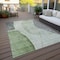 Homeroots 5' X 8' Olive Green And Gray Abstract Washable Indoor Outdoor Area Rug 582015 - alternate 8