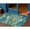 Homeroots 3' X 5' Emerald And Lime Green Abstract Washable Indoor Outdoor Area Rug 612497 - alternate 1