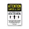 Signmission PSA Campers And Staff Practice Social Distancing 14inX10in Peel N Stick Wall Graphic, RD-1014-25357 OS-NS-RD-1014-25357 - alternate 1