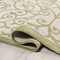 Jonathan Y Madrid Vintage Filigree Textured Weave Green/Cream 2 ft. x 8 ft. Indoor/Outdoor Runner Rug SMB107H-28 - alternate 5