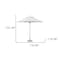 Homeroots 10ft White Polyester Round Market Patio Umbrella 491970 - alternate 4