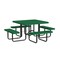 Leisure Craft Square Portable Picnic Table, Green, 46 in L T46SQP-GREEN - alternate 1