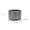 Homeroots 7in Gray Geometric Ceramic Indoor Outdoor Round Pot Planter 487463 - alternate 4