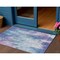 Homeroots 3' X 5' Blue Peach And Sky Blue Abstract Washable Indoor Outdoor Area Rug 615854 - alternate 1