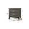 Homeroots 25" Gray Two Drawers Nightstand 318744 - alternate 4