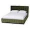 Baxton Studio Granger Velvet Fabric Platform Bed, Moss Green, Queen 262-14452-ZORO - alternate 6