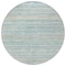 Homeroots 8' Teal Blue Round Striped Washable Indoor Outdoor Area Rug 607982 - alternate 5