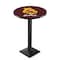 Holland Bar Stool Co 36" Blk Wrinkle Arizona State Pub Table, Sparky Logo, 36" dia. Top L217B3636ArizSt-S - alternate 1