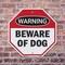 Signmission Warning Beware of Dog, 6 inch X 6 inch, Plastic Sign, 2PK OC-P-2PACK-6-337 - alternate 5