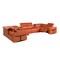 Homeroots Camel Italian Leather Power Reclining U Shaped Eight Piece Corner Sectional With Console 634676 - alternate 11