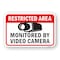 Signmission Restricted Area Monitored By Video Camera 1, Heavy-Gauge Aluminum, 18" H, A-1824-24759 A-1824-24759 - alternate 1