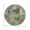 Homeroots 8' Green Gray And Sky Blue Round Abstract Washable Indoor Outdoor Area Rug 630773 - alternate 4
