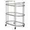 Homeroots Nickel Steel And Glass Oval Rolling Bar Cart 530456 - alternate 6