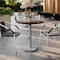 Flash Furniture 31.25" Round Outdoor Tabletop, Dark Brown, Seamless Surface Technology, 18" Round Silver Base ST-RD31-WBR-TR18S-GG - alternate 5