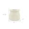 Homeroots White Ceramic 25 Ounce Striped Round Distressed Pot Planter 487413 - alternate 3