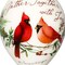 Homeroots Gather Together With Joy Cardinals Hand Painted Mouth Blown Glass Ornament 477534 - alternate 3