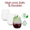 Smarty Had A Party 12 oz. Clear Elegant Stemless Plastic Wine Glasses (64 Glasses), 64PK 03712-CASE - alternate 8