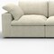 Homeroots Khaki Linen Blend Modular L Shaped Four Piece Corner Sectional 714560 - alternate 5