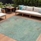 Homeroots 9' X 12' Pale Aqua And Taupe Abstract Washable Indoor Outdoor Area Rug 618458 - alternate 1