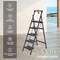 Wrightmaster 5-Step Iron Step Stool (9 ft. Reach), 330 lb. Load Capacity, with Workbench and Anti-Slip Pedals ZR-C5-BLACK - alternate 6