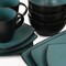 Gibson Elite Soho Lounge 16 Piece Matte Glaze Square Dinnerware Set in Teal 130934.16 - alternate 5