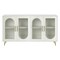 Homeroots 60" White Ribbed Texture Wood And Glass Sideboard with Four Doors 568417 - alternate 5