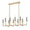 Z-Lite Gaultier  Modern Gold 10 Light Linear Chandelier 6100-10L-MGLD - alternate 5