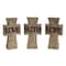 Homeroots Set of Three 11" Gray Cement Cross Statue Tabletop Sculpture, 3PK 518044 - alternate 1