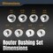 Powertec 10 Pcs Router Bushing Guide Set with Storage Case, Size 5/16" to 1" Router Inlay Kit 71051 - alternate 3